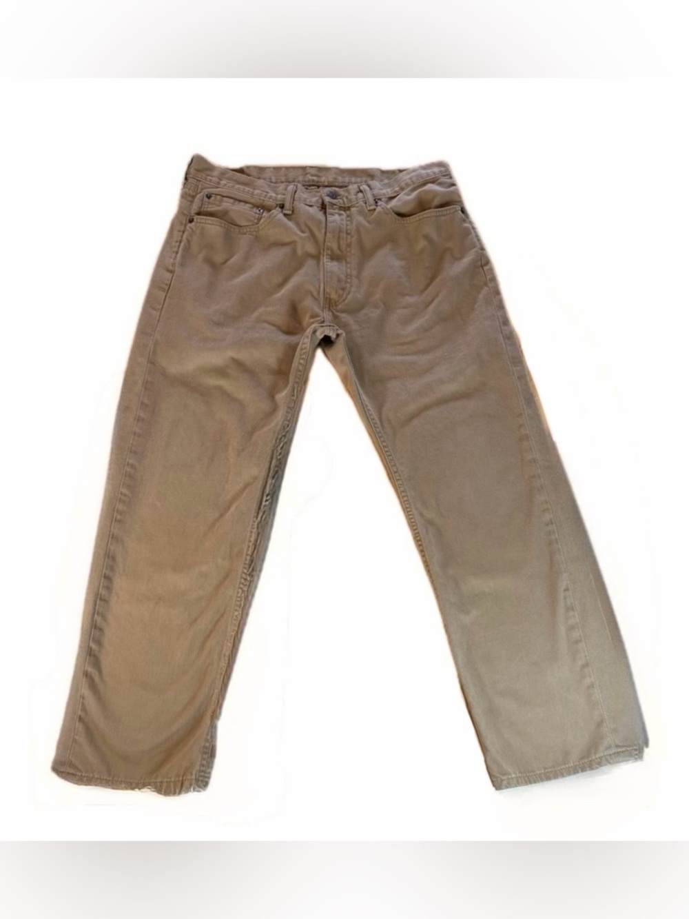 Levis 505 Mens Jeans 36x30 Regular Fit Straight Leg Jeans Coyote Brown
